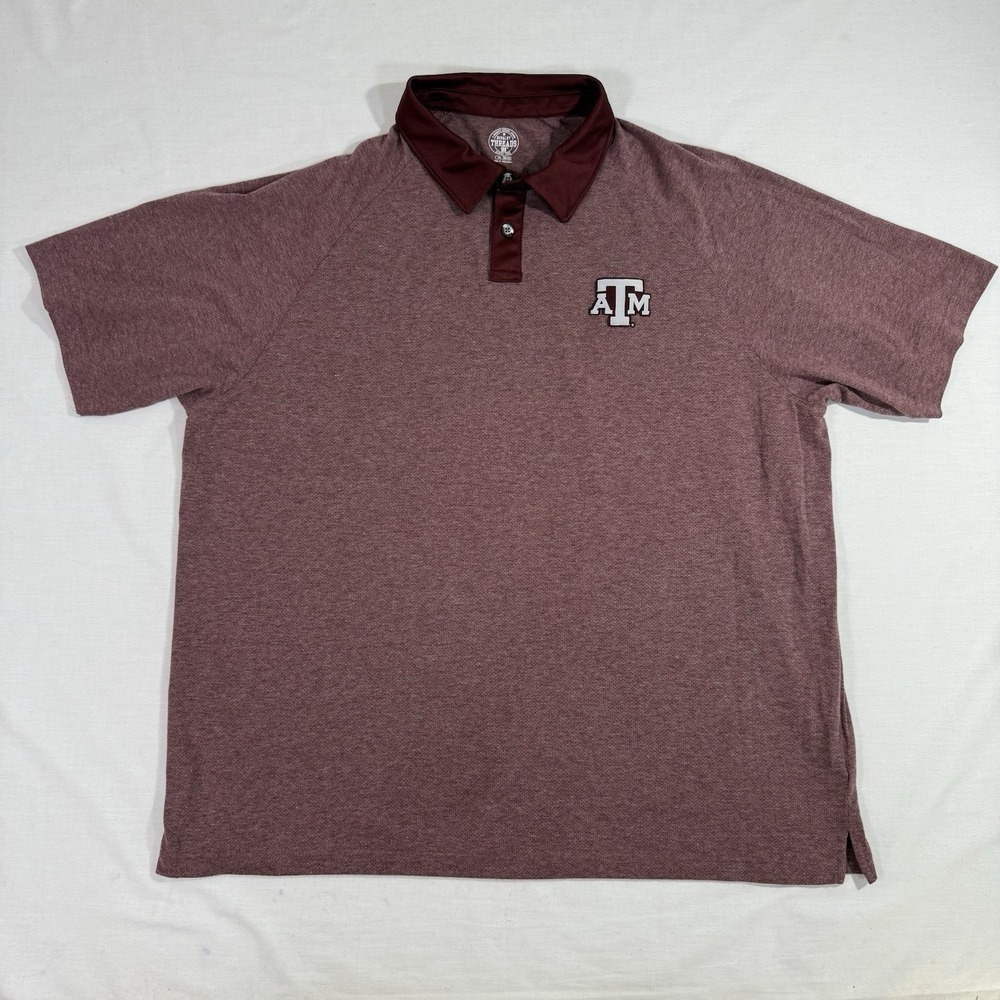 Texas A&M Aggies Polo Shirt Men's 2XL Maroon Rivalry Threads